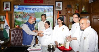 Brahma Kumari's Tie ‘Rakhi’ to Governor ahead of Raksha Bandhan HIMACHAL HEADLINES