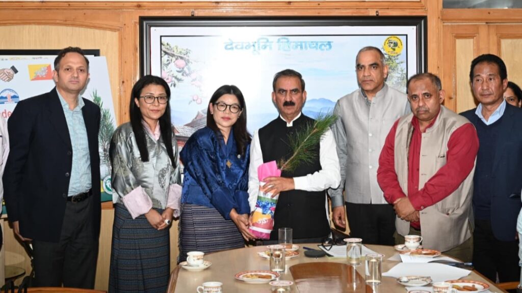 Sukhu hands over 5000 Chilgoza seedlings to Bhutan Government HIMACHAL HEADLINES