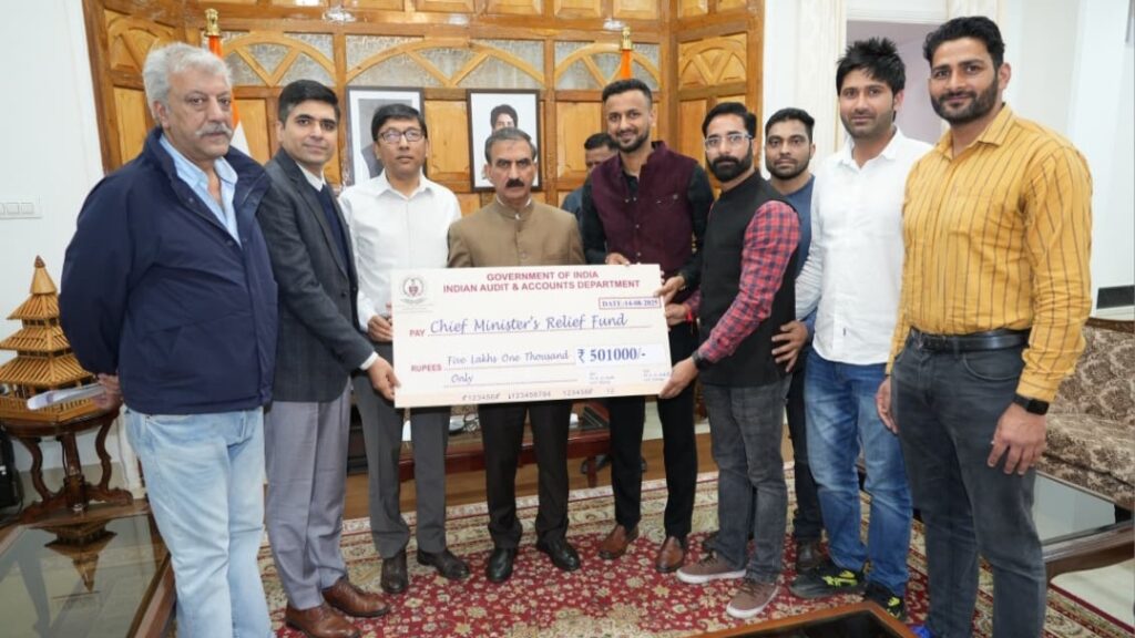 Contribution towards disaster relief fund Contribution towards disaster relief fund HIMACHAL HEADLINES
