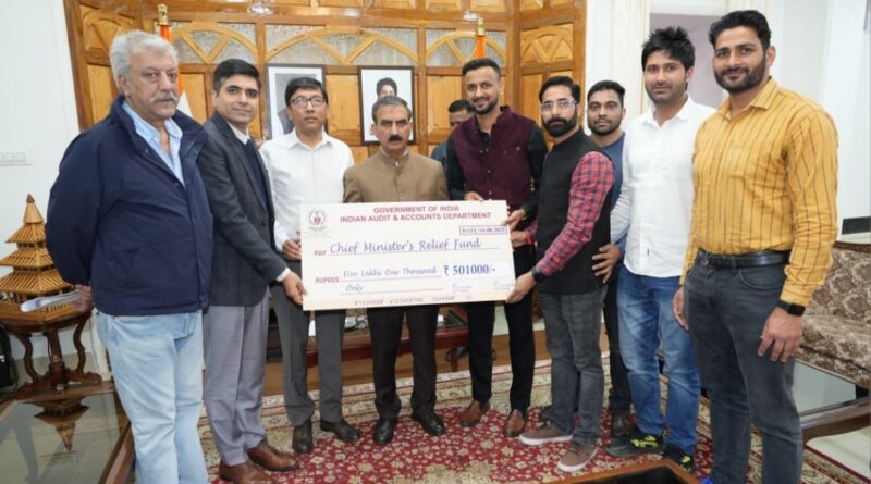 Contribution towards disaster relief fund Contribution towards disaster relief fund HIMACHAL HEADLINES