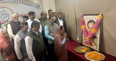 HPCC party leaders and workers paid their tributes to Rajiv Gandhi HIMACHAL HEADLINES