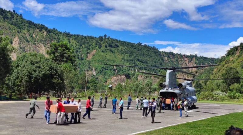 Rescue operation concludes in Bharmour with airlifting of 64 individuals Rescue operation concludes in Bharmour with airlifting of 64 individuals HIMACHAL HEADLINES