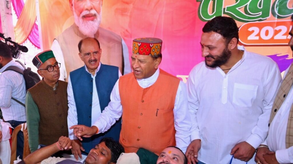 A total of 1414 blood units were collected in 15 blood donation camps: BJP A total of 1414 blood units were collected in 15 blood donation camps: BJP HIMACHAL HEADLINES