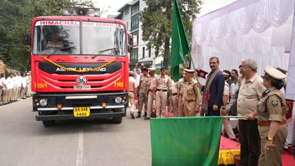 Sukhu flags off 14 new fire tenders Sukhu flags off 14 new fire tenders HIMACHAL HEADLINES