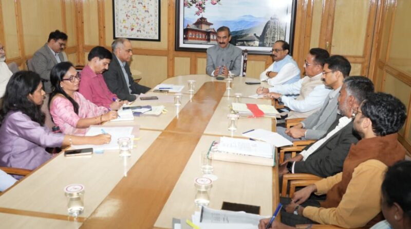 Sukhu directs administrative secretaries to prioritise all pending development projects HIMACHAL HEADLINES