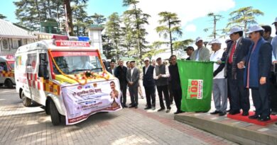 CM flags off advanced life support ambulances, Launches Tobacco Free Youth Campaign CM flags off advanced life support ambulances, Launches Tobacco Free Youth Campaign HIMACHAL HEADLINES