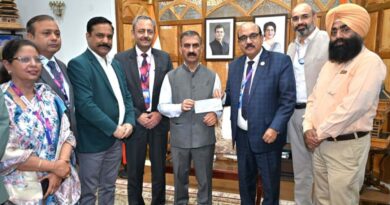 Rs 1.55 Crore contributed by SBI towards  Aapda Rahat Kosh HIMACHAL HEADLINES