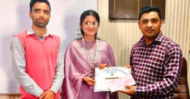 Two top trainees of ITI Rajgarh were awarded silver medals and a prize of Rs 11,000 HIMACHAL HEADLINES