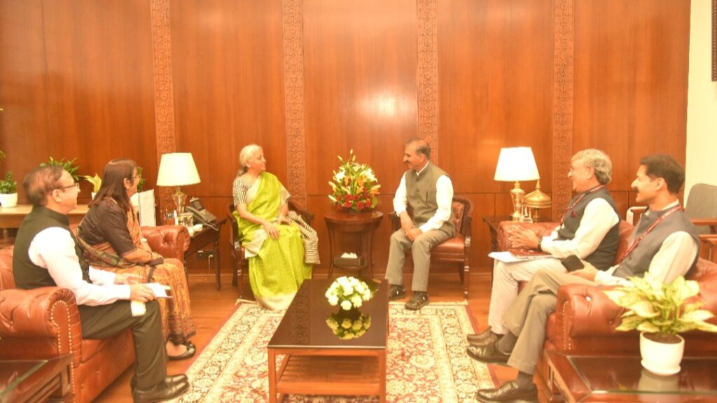 CM Sukhvinder Singh Sukhu meets Nirmala Sitharaman Union Finance Minister CM Sukhvinder Singh Sukhu meets Nirmala Sitharaman Union Finance Minister HIMACHAL HEADLINES