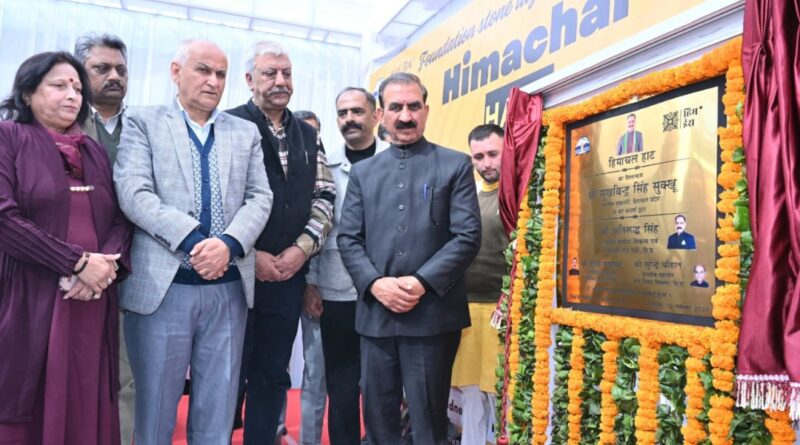 Sukhu lays foundation stone of ‘Himachal Haat’ near Lift in Shimla
