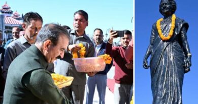 CM Sukhu pays floral tribute to former PM Indira Gandhi on her birth anniversary HIMACHAL HEADLINES