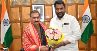 Telangana Minister calls on CM Sukhu HIMACHAL HEADLINES