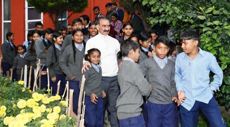 Sukhu interacts with students of Tong-len School in Dharamshala HIMACHAL HEADLINES