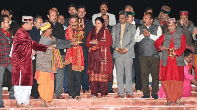 Sukhu inaugurates Ban Ganga Ghat, Participates in evening aarti HIMACHAL HEADLINES