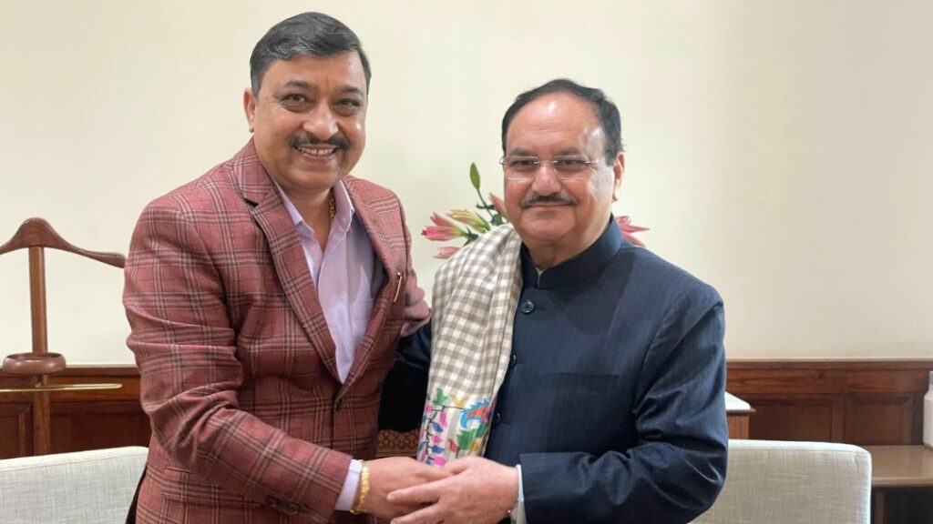 Suresh Kashyap paid a courtesy call to JP Nadda and wished him on his birthday HIMACHAL HEADLINES