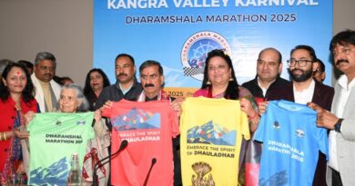 CM Sukhu unveils official Jersey of Dharamshala marathon to be held on 25th December  HIMACHAL HEADLINES
