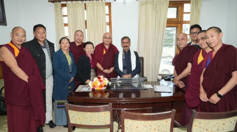 Tibetan Parliament Speaker Khenpo Sonam Tenphel meets Sukhu HIMACHAL HEADLINES