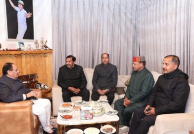 Nadda met Agnihotri at his house and extended best wishes on his daughter Aastha’s marriage