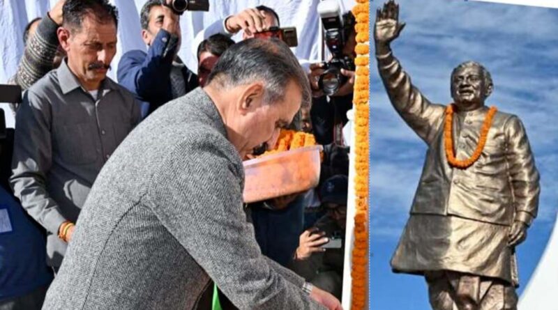 CM Sukhu pays tributes to former Prime Minister Atal Bihari Vajpayee on his birth anniversary HIMACHAL HEADLINES