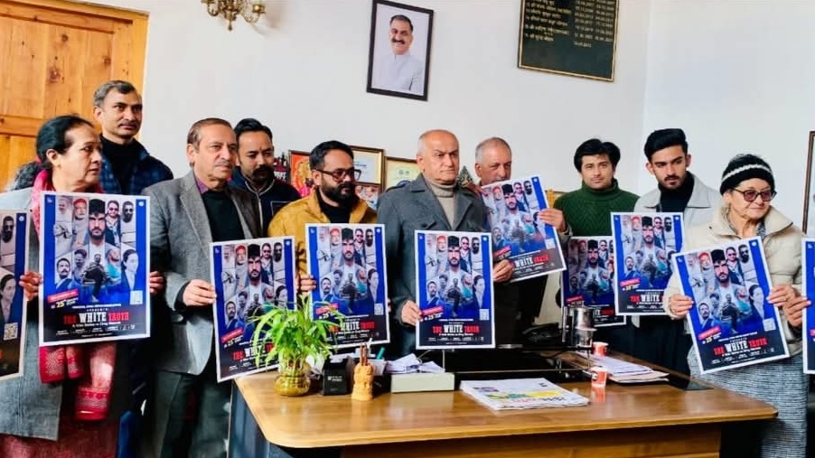 The Mayor Shimla Surendra Chauhan released the poster of the web series The White Truth The Mayor Shimla Surendra Chauhan released the poster of the web series The White Truth HIMACHAL HEADLINES