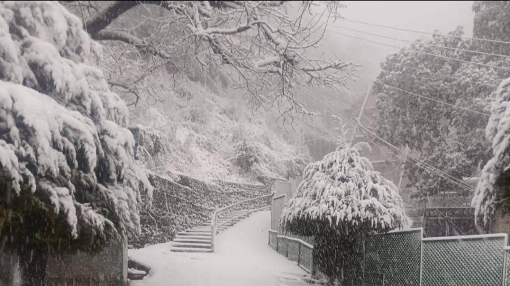 Shimla Wakes to a Winter Wonderland: First Snowfall in a Year Brings Joy to Tourists and Farmers Shimla Wakes to a Winter Wonderland: First Snowfall in a Year Brings Joy to Tourists and Farmers HIMACHAL HEADLINES