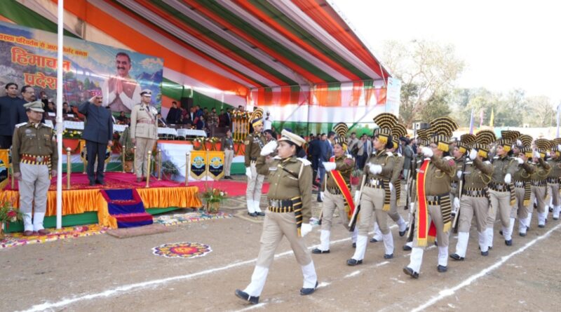 CM Sukhu unfurls national flag at Pragpur on Statehood Day CM Sukhu unfurls national flag at Pragpur on Statehood Day HIMACHAL HEADLINES