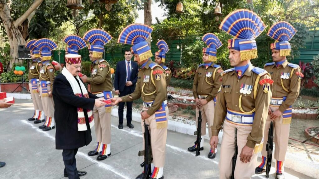 On the occasion of 77th Republic Day , JP Nadda hoisted tricolor at his residence HIMACHAL HEADLINES