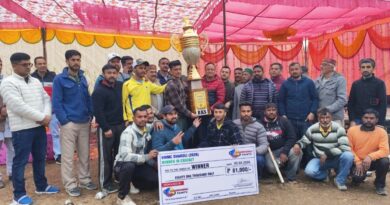 Baba Eleven Cheekar won a cash prize of Rs 81,000 in the cricket competition HIMACHAL HEADLINES