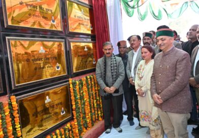 Sukhu inaugurates and lay foundation stones worth Rs. 32 crore