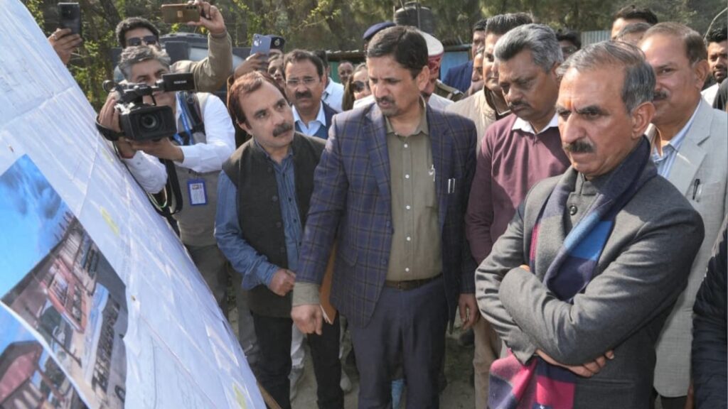 Sukhu inspects under-construction Jaskot Heliport and Hamirpur Bus Stand HIMACHAL HEADLINES
