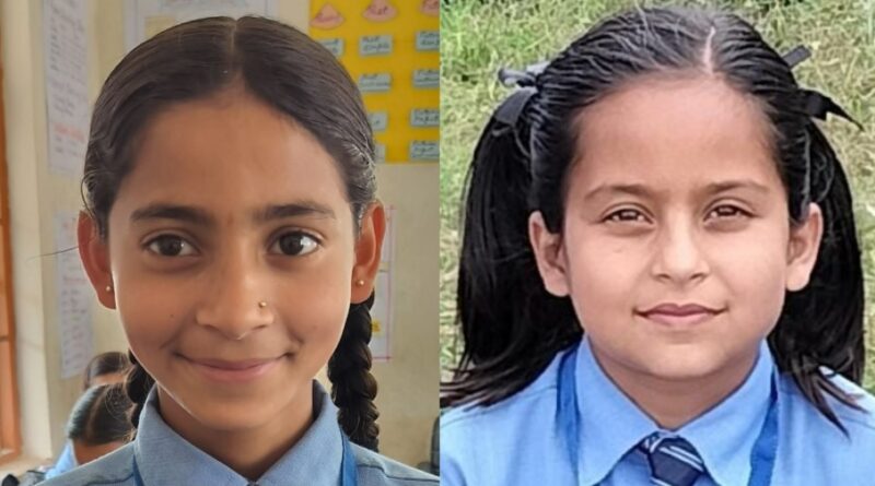 Two girl students of Janedghat, Kavya and Saanvi, passed the NMMS exam HIMACHAL HEADLINES
