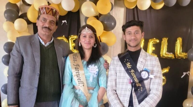 Ambika Sharma became Miss and Ishaan became Mr Farewell in Chiyog School HIMACHAL HEADLINES