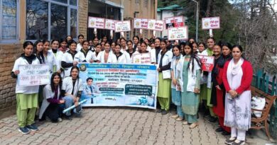 Awareness was created by organizing a rally in Mashobra on World Tuberculosis Day HIMACHAL HEADLINES
