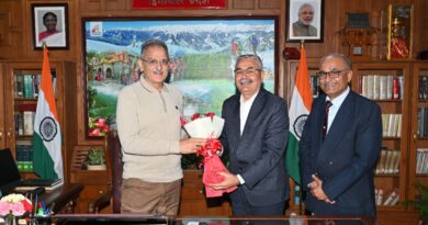 VC of Jaypee university Prof Rajendra Kumar Sharmaof Information Technology calls on Governor Kavinder Gupta HIMACHAL HEADLINES