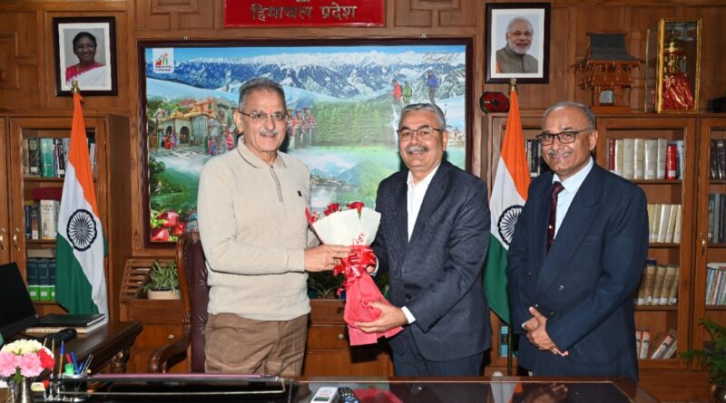 VC of Jaypee university Prof Rajendra Kumar Sharmaof Information Technology calls on Governor Kavinder Gupta HIMACHAL HEADLINES