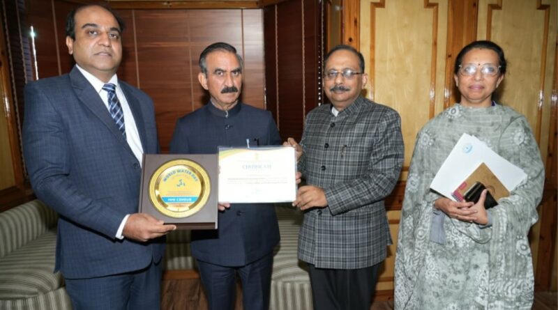Himachal honoured for completing first MMI Census HIMACHAL HEADLINES