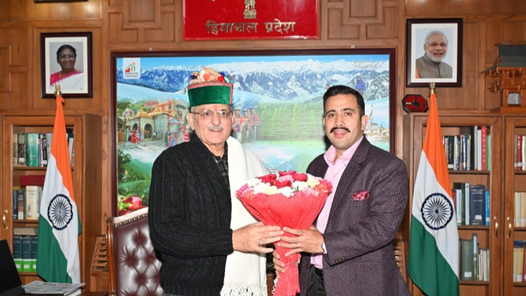 PWD Minister calls on Governor HIMACHAL HEADLINES