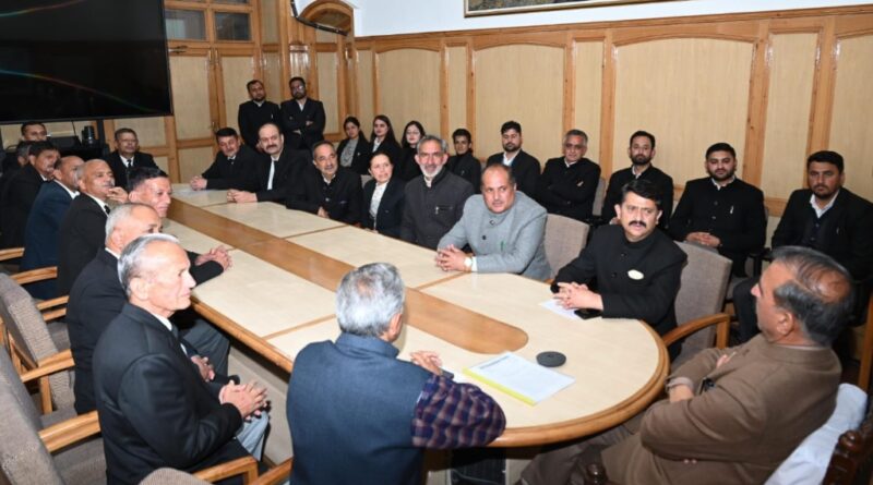 Delegation of Bar Association Theog meets Chief Minister Sukhu HIMACHAL HEADLINES
