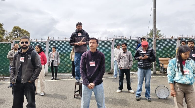 SFI Stages Protest Against HP University's Fee Hike HIMACHAL HEADLINES