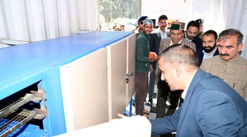 Sukhu inspects geothermal-powered fruit drying unit at Tapri HIMACHAL HEADLINES