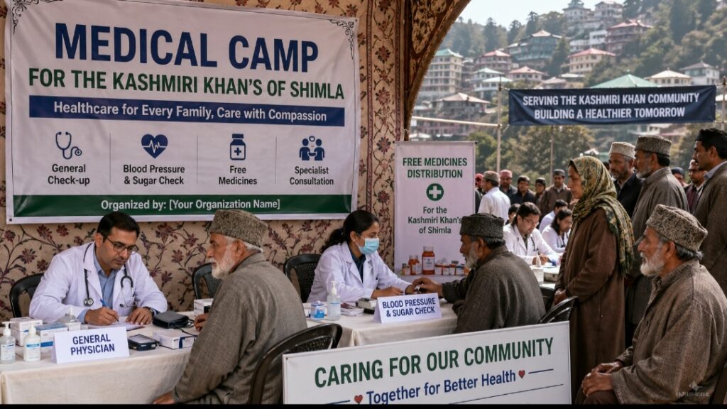 KAASH Foundation, Mumbai Organises Free Medical and Awareness Camp for Kashmiri Khans of Shimla HIMACHAL HEADLINES