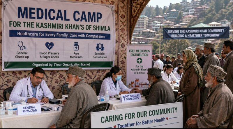 KAASH Foundation, Mumbai Organises Free Medical and Awareness Camp for Kashmiri Khans of Shimla HIMACHAL HEADLINES