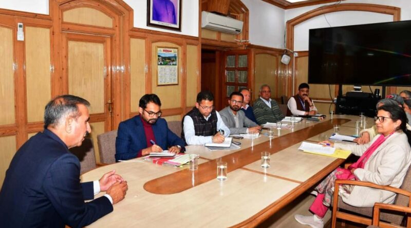 Sukhu chairs review meeting of Health Department HIMACHAL HEADLINES