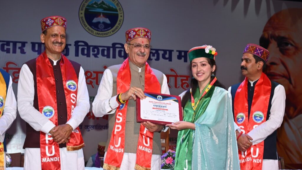 Governor Gupta presides over 2nd  Convocation of Sardar Patel University HIMACHAL HEADLINES