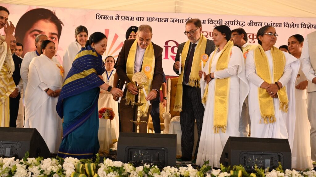 Governor presides over  meditation discourse programme by Sister Shivani HIMACHAL HEADLINES