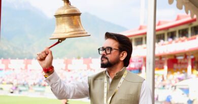 Anurag Singh Thakur Rings the Bell to Inaugurate the ODI Match
