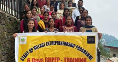 Training camp of Startup Rural Entrepreneurship Programme concluded in Mashobra HIMACHAL HEADLINES