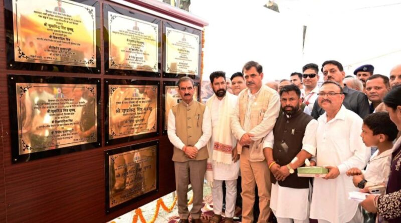 Sukhu inaugurates, lays foundation stones of 90.66 Cr projects in Kasauli   HIMACHAL HEADLINES