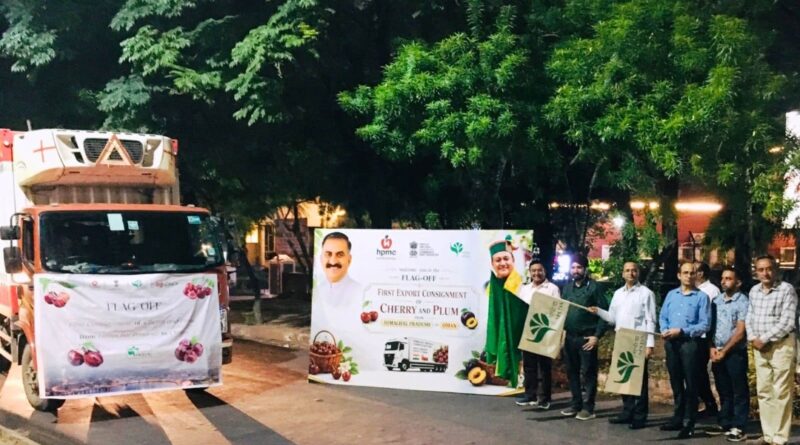 Himachal’s Fruits Take Flight: First Cherry and Plum Export Heads to Oman HIMACHAL HEADLINES