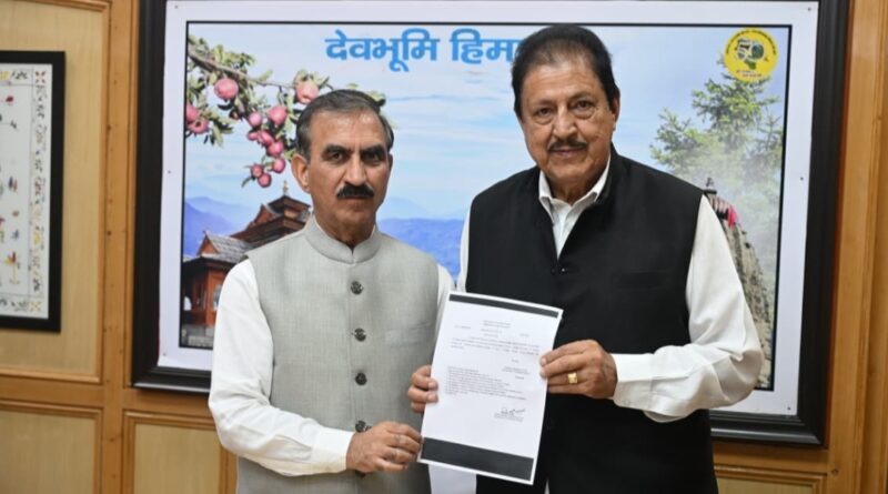 Ram Lal Thakur thanks CM for restoring streams in Naina Devi Ji and Jukhala colleges HIMACHAL HEADLINES